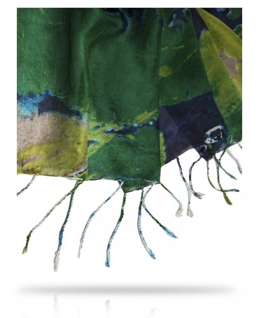 Палантин Женский S23-FLEUR.DU.CIEL/EMERAUDE